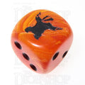 Chessex Vortex Orange Badger with Guns Logo D6 Spot Dice