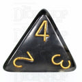 TDSO Jade Black & Gold D4 Dice