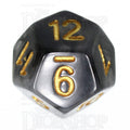 TDSO Jade Black & Gold D12 Dice