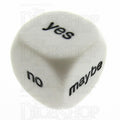 Koplow Opaque White Language - Decisions Yes No Maybe D6 Dice