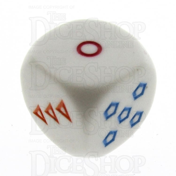 Koplow Opaque White - Shapes D6 Spot Dice