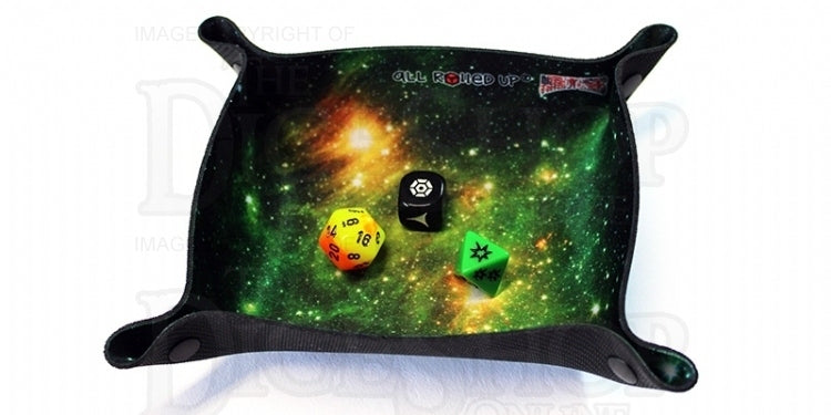 Folding Dice Tray - Space - Green Mist