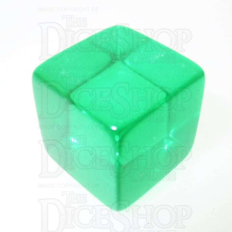 Koplow Transparent Blank Green 16mm D6 Dice