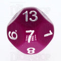 Impact Opaque Light Purple & White D13 Dice - Discontinued