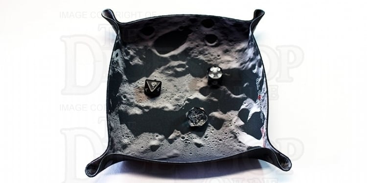 Folding Dice Tray - Space - Lunar Grey