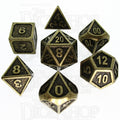 TDSO Metal Fire Forge Ancient Brass 7 Dice Polyset