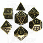 TDSO Metal Fire Forge Ancient Brass 7 Dice Polyset