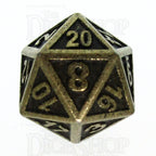 TDSO Metal Fire Forge Ancient Brass 7 Dice Polyset