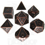 TDSO Metal Fire Forge Ancient Copper 7 Dice Polyset