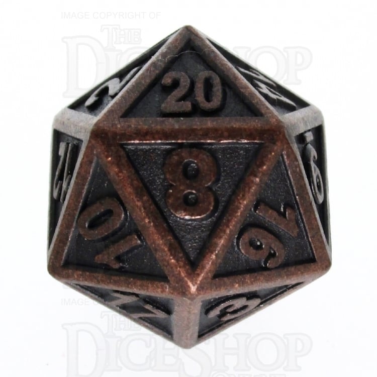 TDSO Metal Fire Forge Ancient Copper 7 Dice Polyset