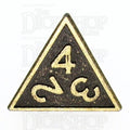 TDSO Metal Fire Forge Ancient Brass D4 Dice