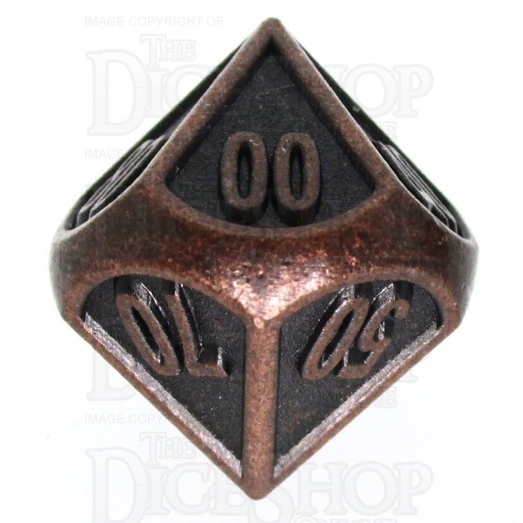 TDSO Metal Fire Forge Ancient Copper Percentile Dice