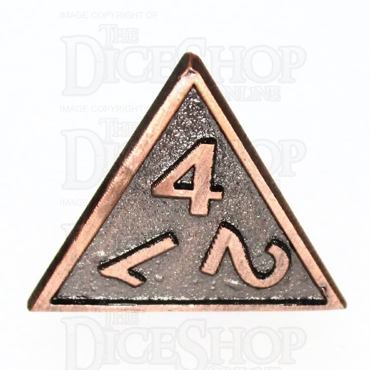 TDSO Metal Fire Forge Copper D4 Dice