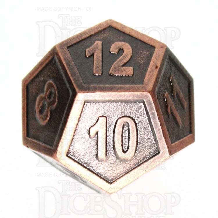 TDSO Metal Fire Forge Copper D12 Dice