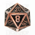 TDSO Metal Fire Forge Copper D20 Dice