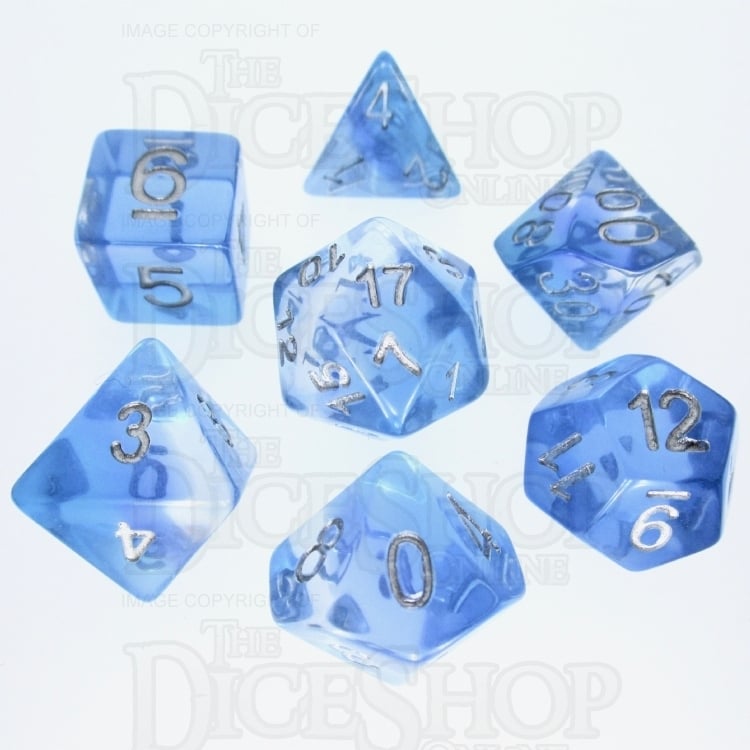 TDSO Layer Transparent Blue Sky 7 Dice Polyset