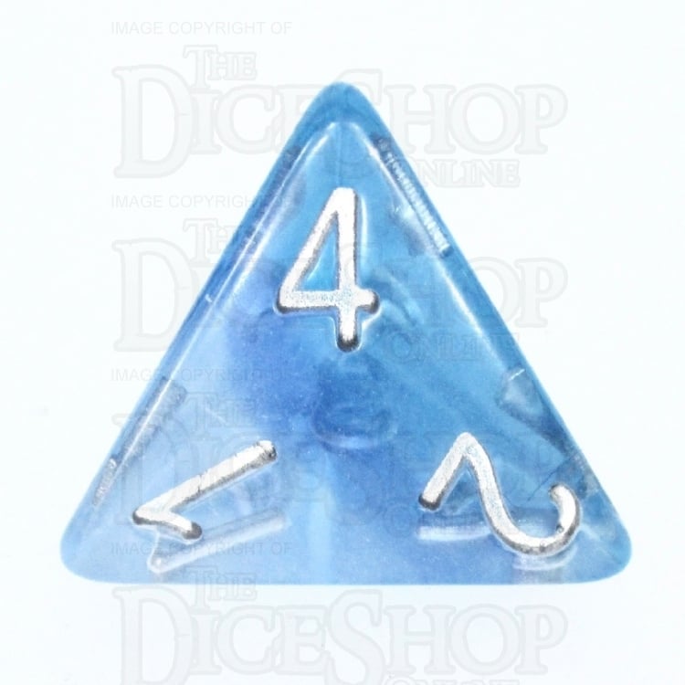 TDSO Layer Transparent Blue Sky D4 Dice