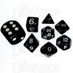 Koplow Opaque Black & White MINI 10mm 7 Dice Polyset