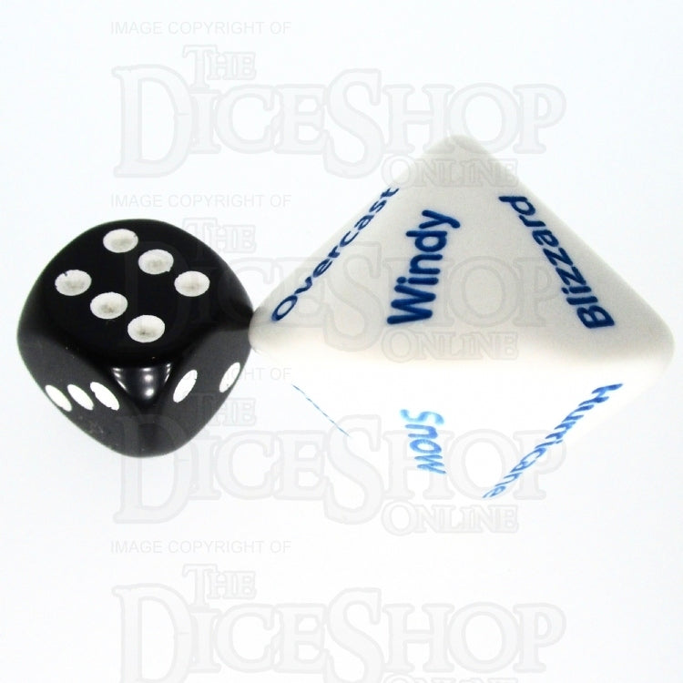 Koplow Opaque White Weather Dice JUMBO D14 Dice