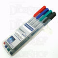 Staedtler Lumocolor Combat Battle Mat Non Permanent Pen Set - Black, Red, Blue & Green