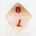TDSO Jade Ivory & Red D8 Dice
