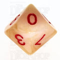TDSO Jade Ivory & Red D10 Dice