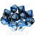 TDSO Duel Black & Blue 10 x D10 Dice Set
