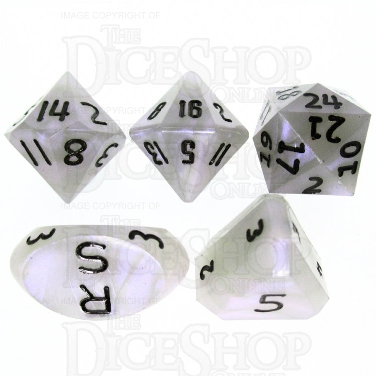 GameScience Permafrost & Black Ink Zocchi D3 D5 D14 D16 D24 Dice Set