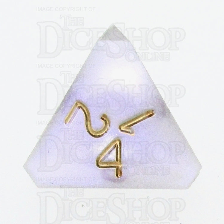 GameScience Permafrost Gold Ink D4 Dice
