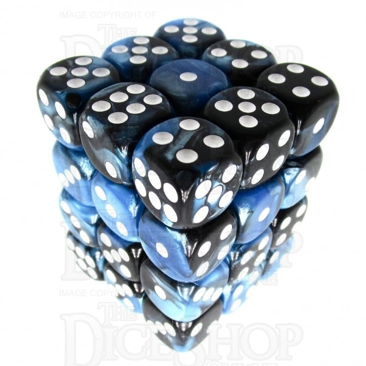 TDSO Duel Black & Blue 36 x D6 Dice Set