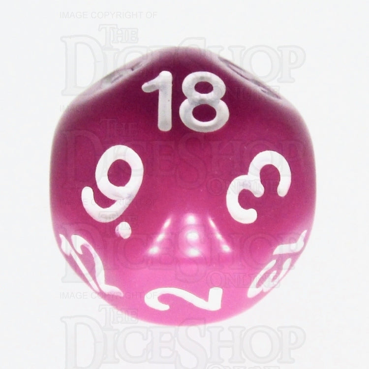 Impact Opaque Light Purple & White D18 Dice - Discontinued