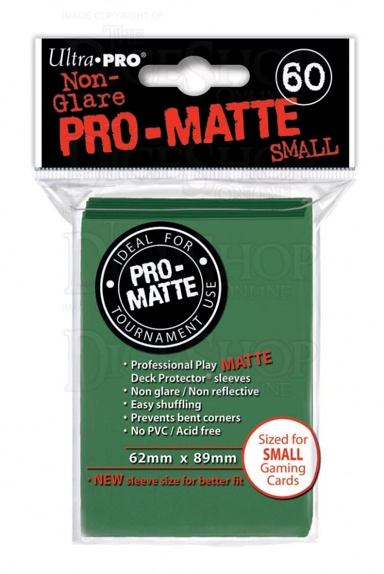 Ultra Pro Matte SMALL Sized Sleeves x 60 - Green