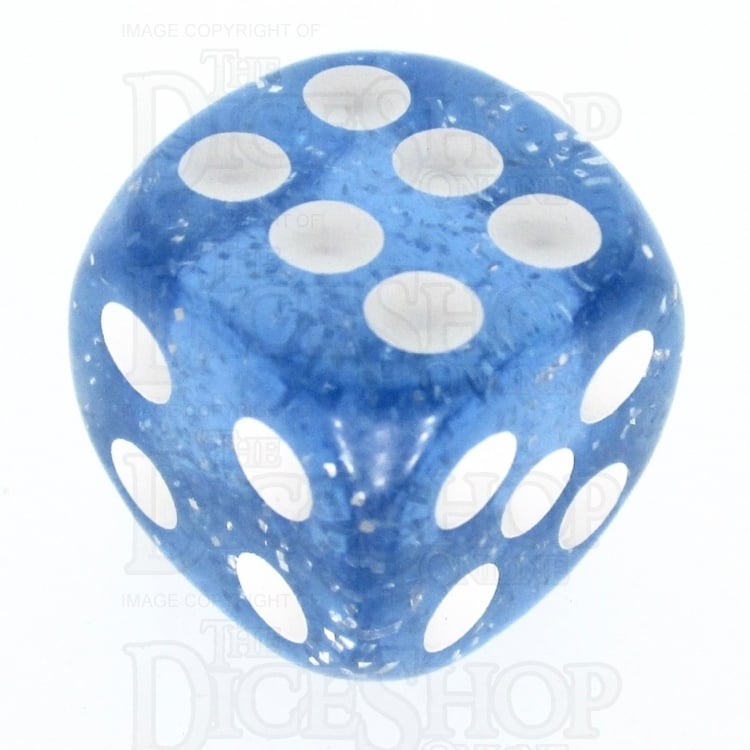 TDSO Glitter Blue 12 x D6 Dice Set