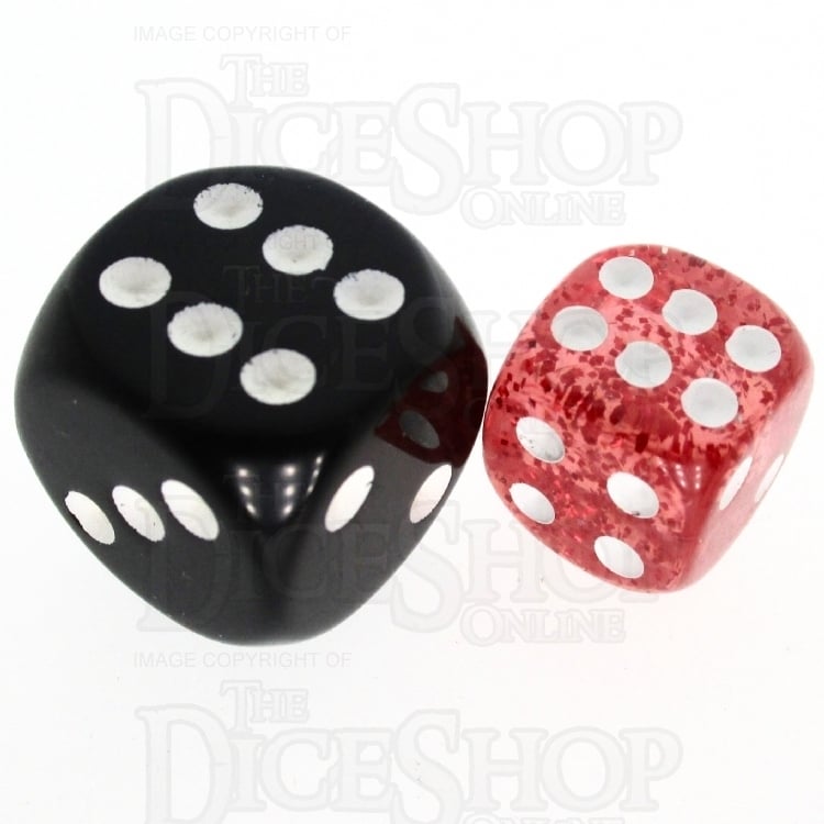 TDSO Glitter Red 12mm D6 Spot Dice