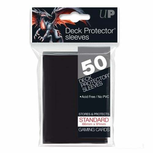 Ultra Deck Protector Sleeves STANDARD 66mm x 91mm x 50 - Solid Black