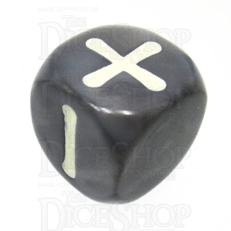 Evil Hat Eldritch Pearl Grey & Glow In The Dark Fudge Fate D6 Dice