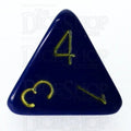HALF PRICE CLEARANCE Role 4 Initiative Opaque Blue & Gold D4 Dice