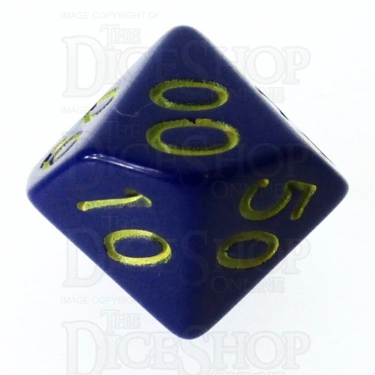 HALF PRICE CLEARANCE Role 4 Initiative Opaque Blue & Gold Percentile Dice