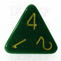 HALF PRICE CLEARANCE Role 4 Initiative Opaque Green & Gold D4 Dice