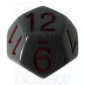 HALF PRICE CLEARANCE Role 4 Initiative Opaque Grey & Red D12 Dice