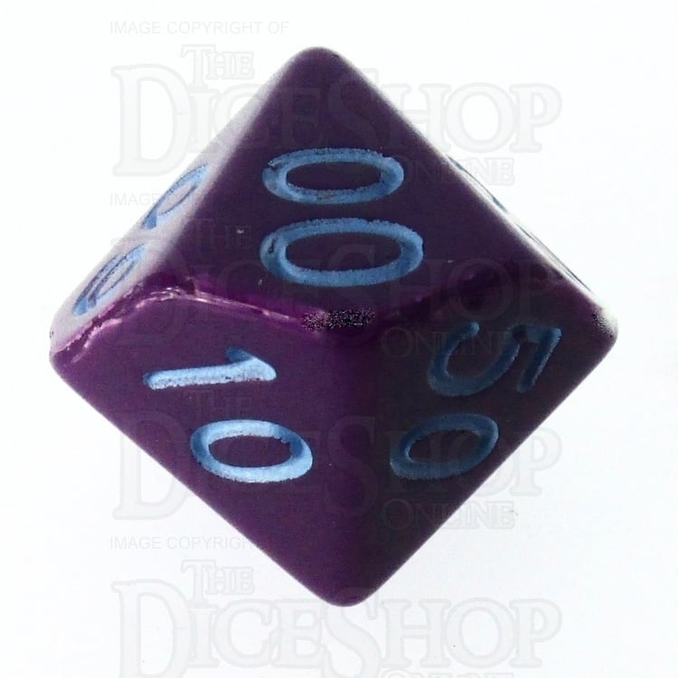 HALF PRICE CLEARANCE Role 4 Initiative Opaque Purple & Blue Percentile Dice