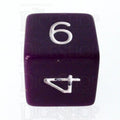 HALF PRICE CLEARANCE Role 4 Initiative Opaque Purple & White D6 Dice