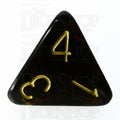 HALF PRICE CLEARANCE Role 4 Initiative Translucent Smoke & Gold D4 Dice