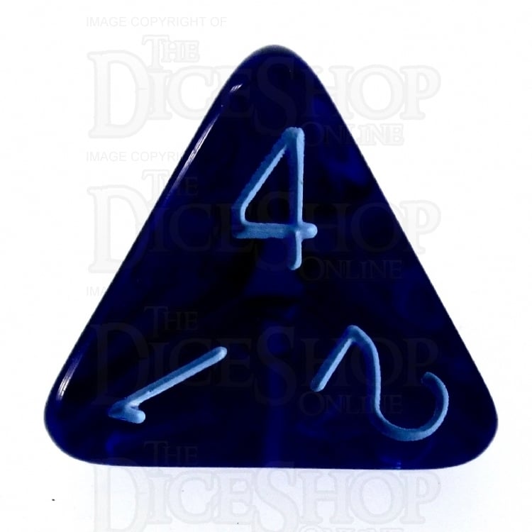 HALF PRICE CLEARANCE Role 4 Initiative Translucent Blue & Blue D4 Dice