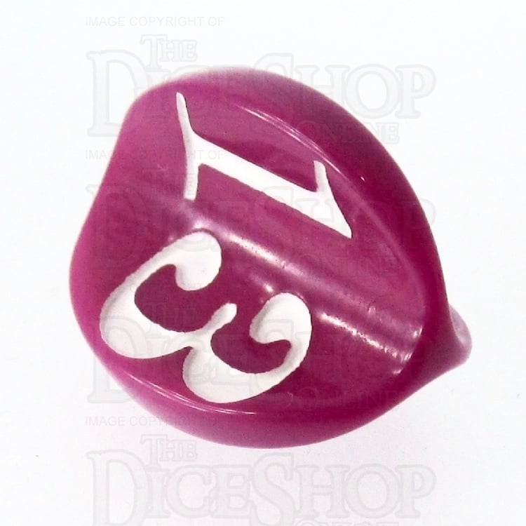 Impact Opaque Light Purple & White Apple Core D3 Dice - Discontinued
