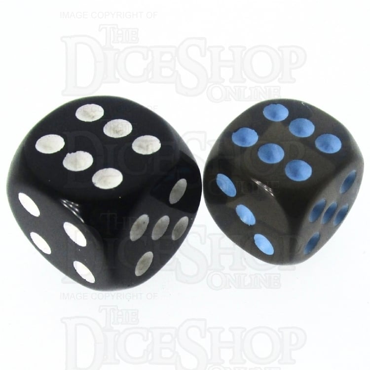 HALF PRICE CLEARANCE Role 4 Initiative Translucent Smoke & Blue 14mm D6 Spot Dice