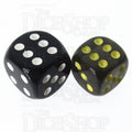 HALF PRICE CLEARANCE Role 4 Initiative Translucent Smoke & Yellow 14mm D6 Spot Dice