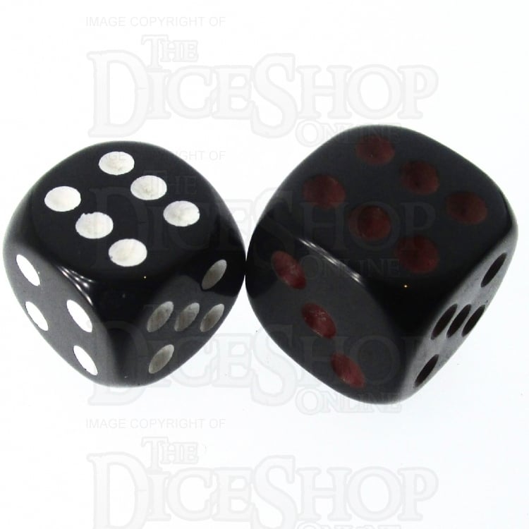 HALF PRICE CLEARANCE Role 4 Initiative Opaque Black & Red 18mm D6 Spot Dice