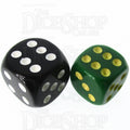 HALF PRICE CLEARANCE Role 4 Initiative Opaque Green & Gold 14mm D6 Spot Dice