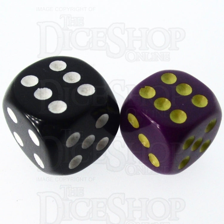 HALF PRICE CLEARANCE Role 4 Initiative Opaque Purple & Gold 14mm D6 Spot Dice